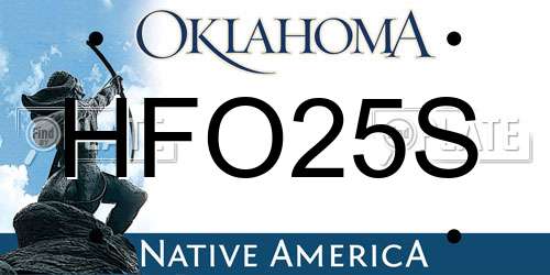 HFO25S Oklahoma License Plate