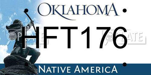 HFT176 Oklahoma License Plate