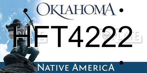 HFT4222 Oklahoma License Plate