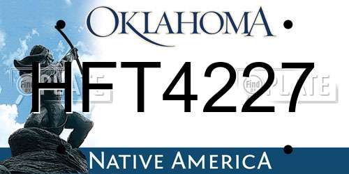 HFT4227 Oklahoma License Plate