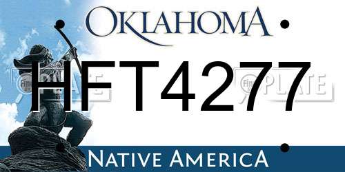 HFT4277 Oklahoma License Plate