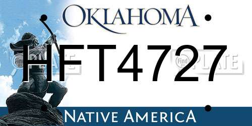 HFT4727 Oklahoma License Plate