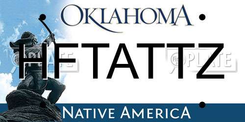 HFTATTZ Oklahoma License Plate