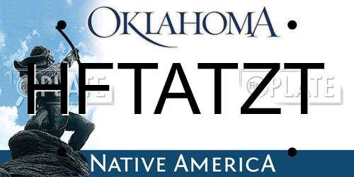HFTATZT Oklahoma License Plate