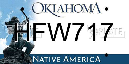 HFW717 Oklahoma License Plate