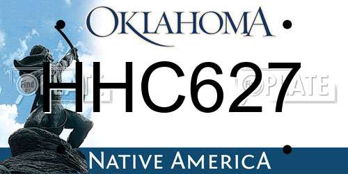 HHC627 Oklahoma License Plate