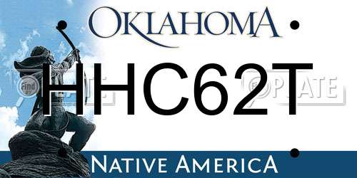 HHC62T Oklahoma License Plate