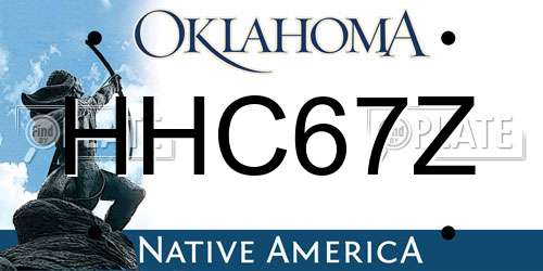 HHC67Z Oklahoma License Plate