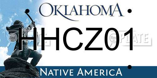 HHCZ01 Oklahoma License Plate