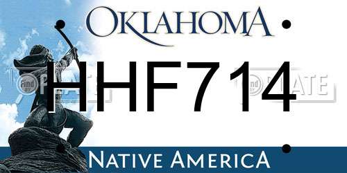 HHF714 Oklahoma License Plate