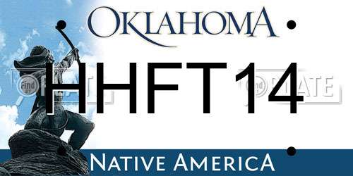 HHFT14 Oklahoma License Plate