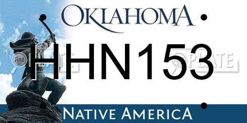HHN153 Oklahoma License Plate