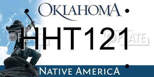 HHT121 Oklahoma License Plate