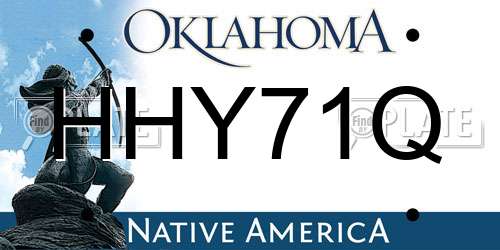 HHY71Q Oklahoma License Plate