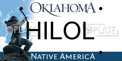 HILOL Oklahoma License Plate