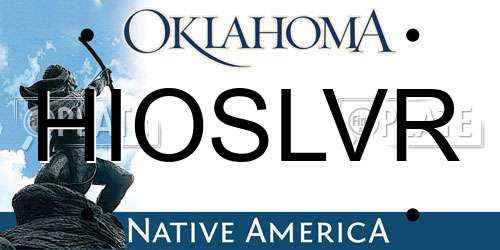 HIOSLVR Oklahoma License Plate