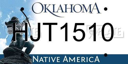 HJT1510 Oklahoma License Plate