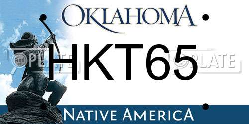 HKT65 Oklahoma License Plate
