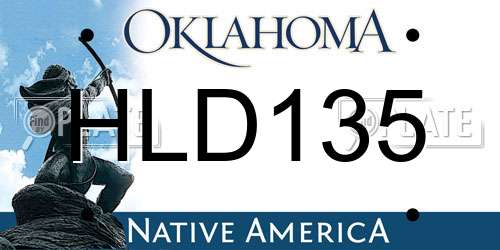 HLD135 Oklahoma License Plate