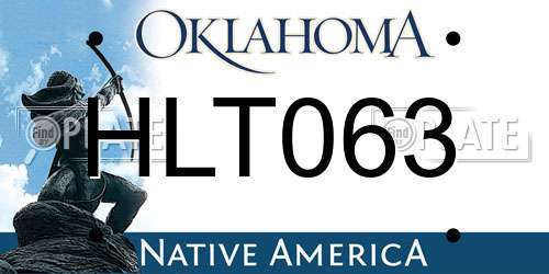 HLT063 Oklahoma License Plate
