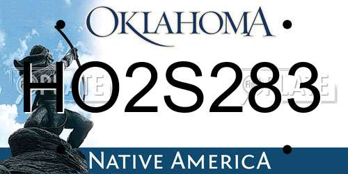 HO2S283 Oklahoma License Plate