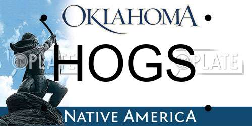 HOGS Oklahoma License Plate