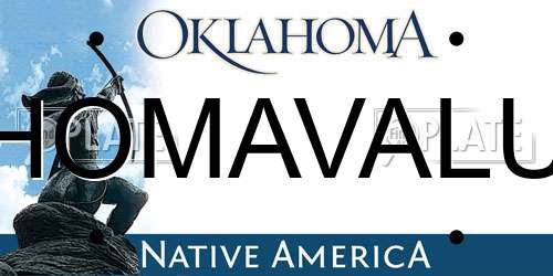 HOMAVALU Oklahoma License Plate
