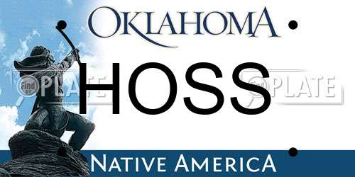 HOSS Oklahoma License Plate