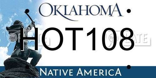 HOT108 Oklahoma License Plate