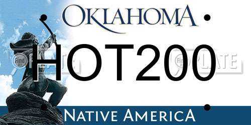 HOT200 Oklahoma License Plate