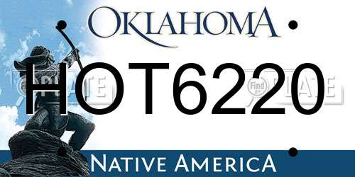 HOT6220 Oklahoma License Plate