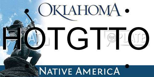 HOTGTTO Oklahoma License Plate