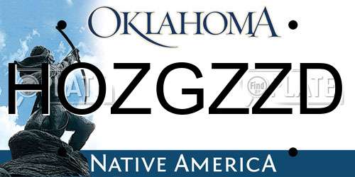 HOZGZZD Oklahoma License Plate