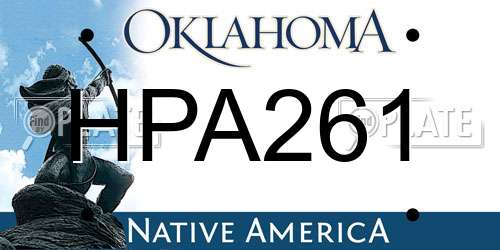 HPA261 Oklahoma License Plate