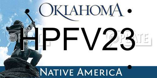 HPFV23 Oklahoma License Plate