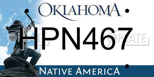 HPN467 Oklahoma License Plate