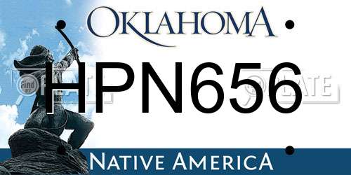 HPN656 Oklahoma License Plate
