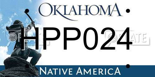 HPP024 Oklahoma License Plate