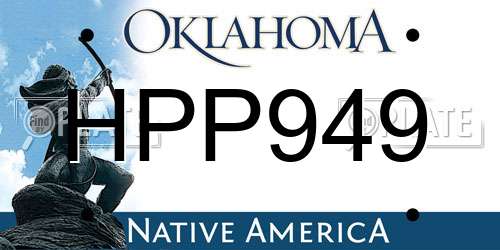 HPP949 Oklahoma License Plate