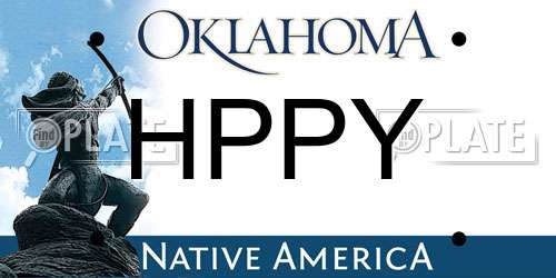 HPPY Oklahoma License Plate