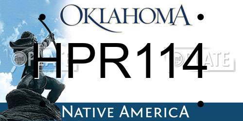HPR114 Oklahoma License Plate