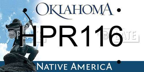 HPR116 Oklahoma License Plate