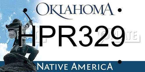 HPR329 Oklahoma License Plate