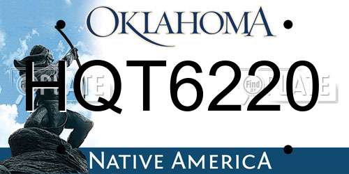 HQT6220 Oklahoma License Plate