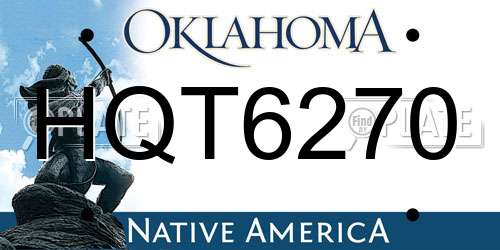 HQT6270 Oklahoma License Plate