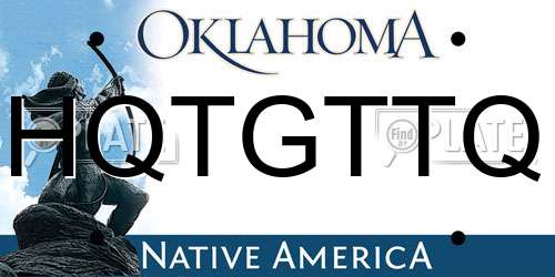 HQTGTTQ Oklahoma License Plate