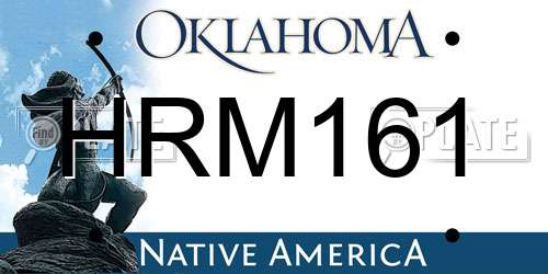 HRM161 Oklahoma License Plate