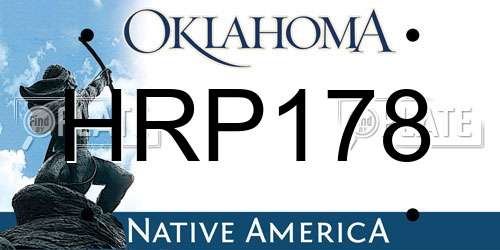 HRP178 Oklahoma License Plate