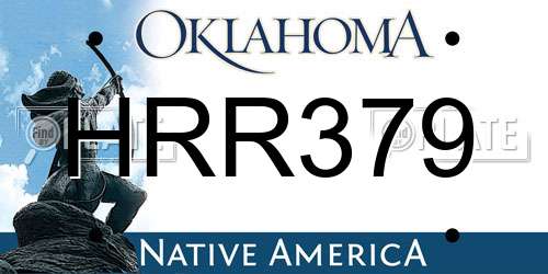 HRR379 Oklahoma License Plate