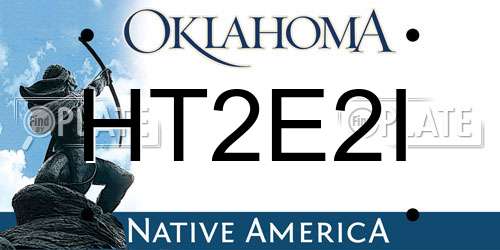 HT2E2I Oklahoma License Plate